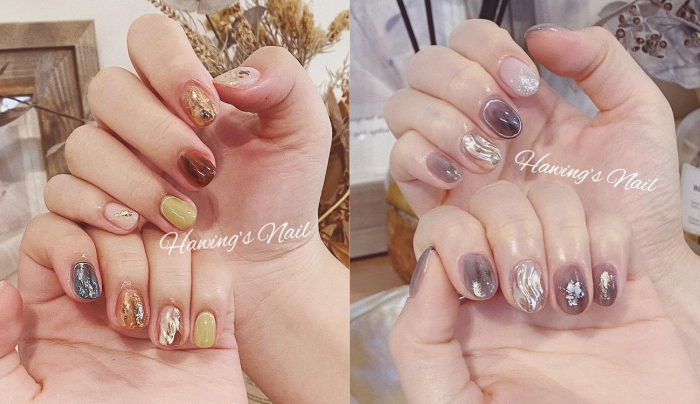 秋冬美甲_秋冬指甲_顯白秋冬美甲.